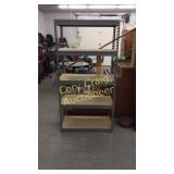 Metal Adjustable Shelf Unit w/ Wood Shelfs 6