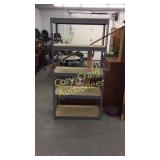 Metal Adjustable Shelf Unit w/ Wood Shelfs 6