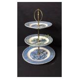 3 Tier Currier & Ives The Old Grist Mill