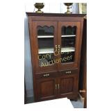 Antique Kitchen Cupboard w/ Glass Doors