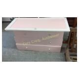 4 Drawer, 2 Doors Pink and White
