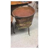 Copper Kettle With Handle With Stand 25" Diameter