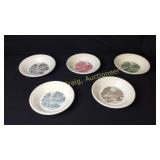 5 Currier Ives Candy Bowls