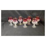 7 King Crown Ruby Flash Water / Juice Goblet