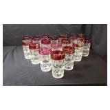 17 Highball Glasses King Crown Ruby Flash