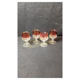 4 Claret Wine King Crown Ruby Flash