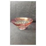 11” Cone Shaped Bowl King Crown Ruby Flash