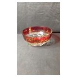 9 3/8” Salad Bowl King Crown Ruby Flash