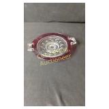 7 5/8” Round King Crown Ruby Flash Thumbprint