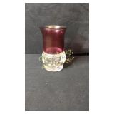 5 3/8" Flat Iced Tea King Crown Ruby Flash