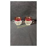 Creamer Sugar King Crown Ruby Flash Thumbprint