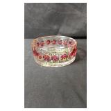 Candy Dish King Crown Ruby Flash Thumbprint