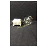 Glass Blown Apple Music Jewelry Box