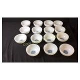 15 Currier & Ives Salad Bowls
