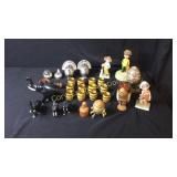 12 Mini Barrel Shot Glasses, Painted Egg With