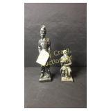 2 Coal Handcrafted Figurines Miner, Moses
