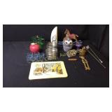 Wood Rocking Horse, Avon Bottle, Green Measuring