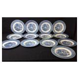 13 9" Currier & Ives Salad Plates