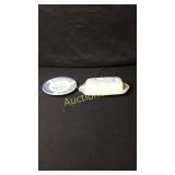 Currier & Ives Ash Tray, Butter Dish