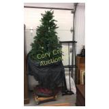 Christmas Tree on Cart, Metal Closet