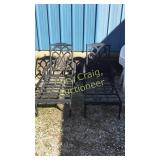 Pair Wrought Iron Chase Loungers