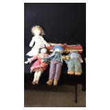 Handmade Dolls, Wool Throw 25x56