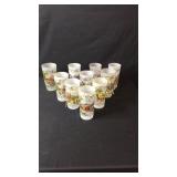 10 Currier & Ives Frosted Glasses