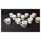 12 Currier & Ives Coffee Cups