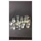 Assorted Etched Glasses