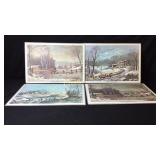 Currier & Ives American Winter Scenes Table Mats