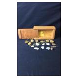 Arrow Heads, Decorative Rocks, Wood Box
