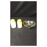 Heart Shaped Candy Dish With Gold trim