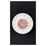 Pink Currier & Ives Egg Plate