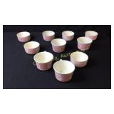 10 Pink Currier & Ives Coffee Cups