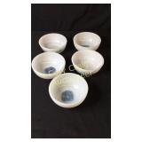 5 Currier & Ives Salad Bowls