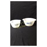 2 Currier & Ives Mixing Bowls