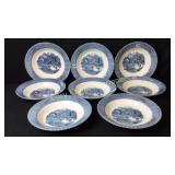 8 Currier & Ives Soup Bowls