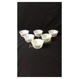 6 Currier & Ives Custard Cups