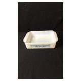 Currier & Ives Square Glasbake Dish