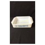 Currier & Ives Square Glasbake Dish