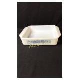 Currier & Ives Square Glasbake Dish