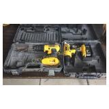 2 DeWalt Drills 1 Battery with Case NO CHARGER