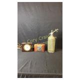 2 Old Clocks, Vintage Sparklets soda siphon Bottle