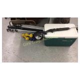 Camera tri Pods, Pellet Gun, Coleman Poly Lite 4