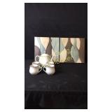 2 Decorative Pictures, Porcelain Tea Set