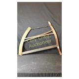 Antique Wood Carpenter Adjustable Bow Saw
