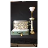 Glass Lamp, Blue Luggage, Misc Drinking Glasses