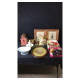 ASSORTED Misc Glassware, Wood Decor, Dolls