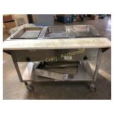 Supermetal 3 compartment electric hot food table
