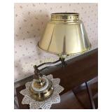 Brass and marble piano lamp